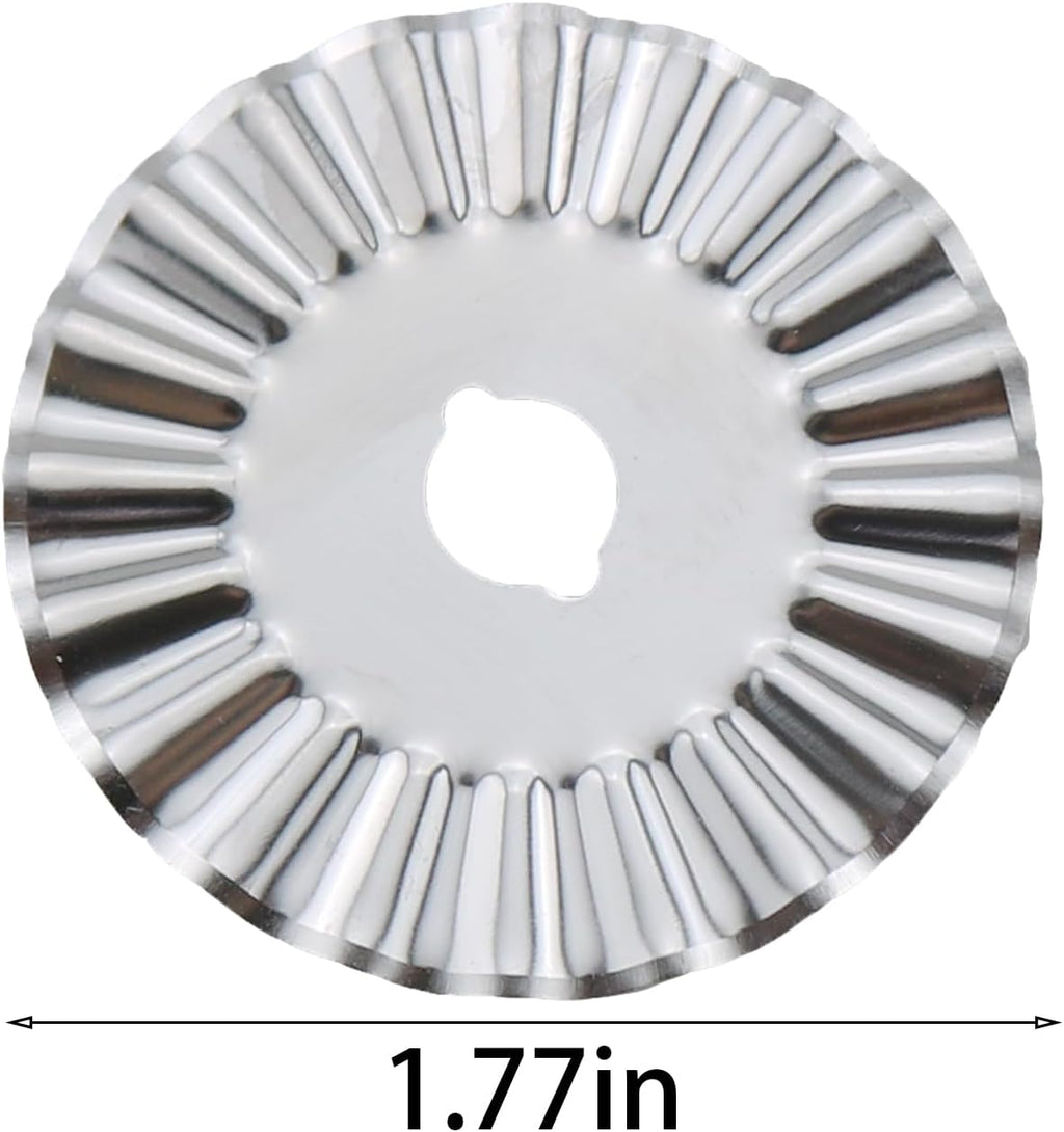 TAODAN 4PCS Universal 45mm Metal Wavy Rotary Cutter Blade for