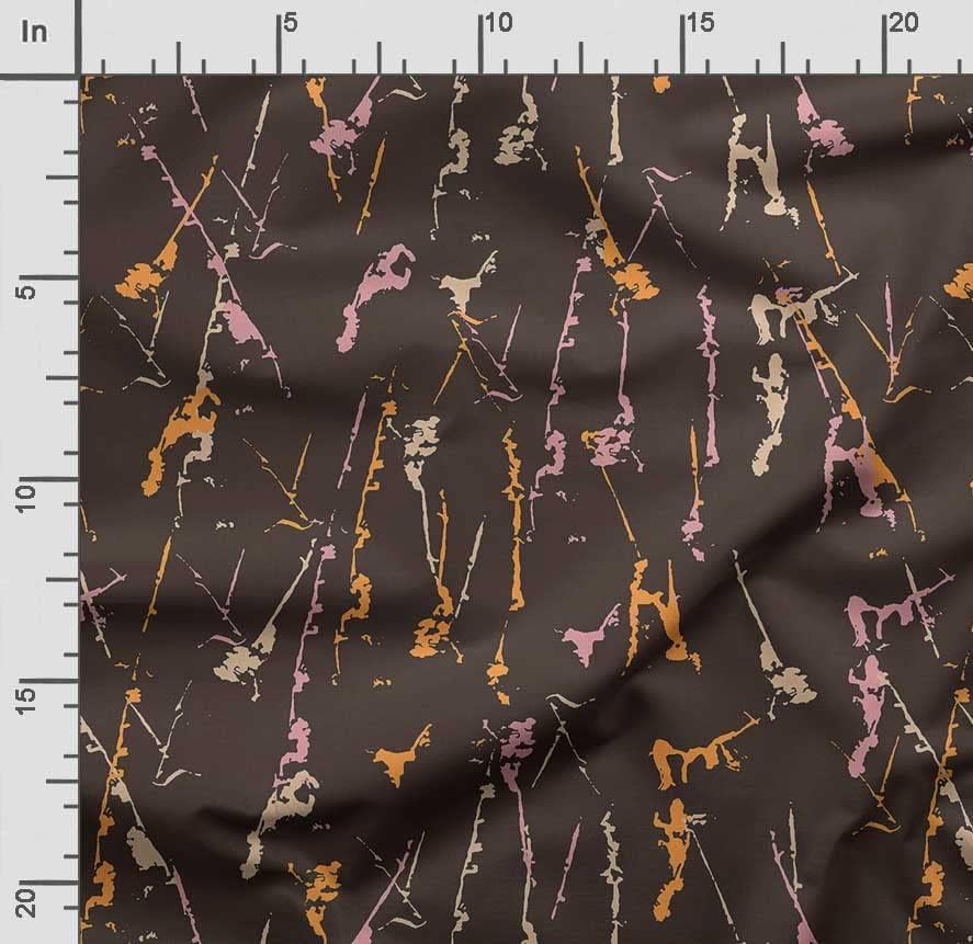 Soimoi Heavyweight Cotton Canvas Fabric Material - 56 Inch Wide, Brown
