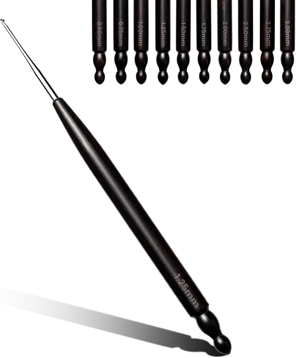 Hssugi 1.25mm Crochet Hooks, Ergonomic Crochet Hooks for Arthritic