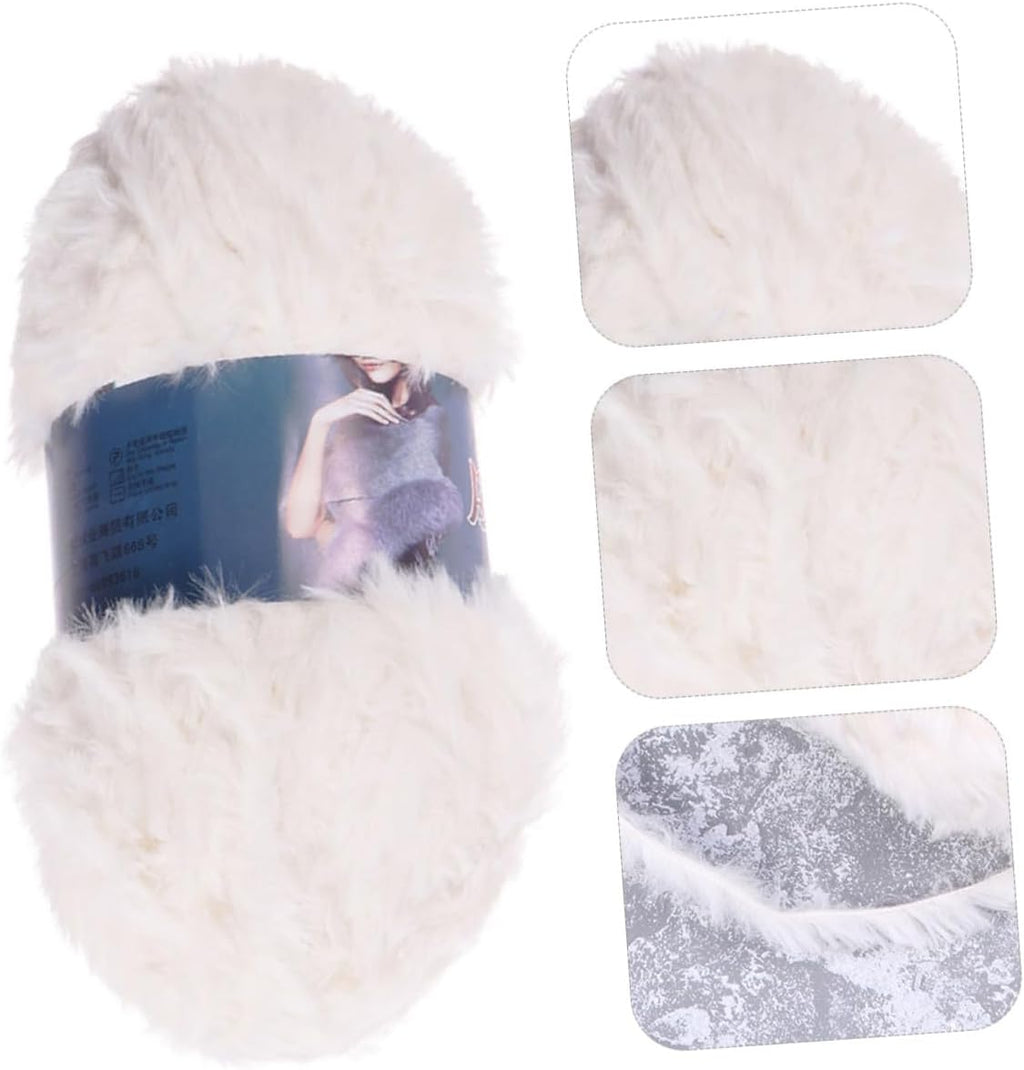 Xmas Supple Crocheting Yarn White Polyester for Knitting and Crochet