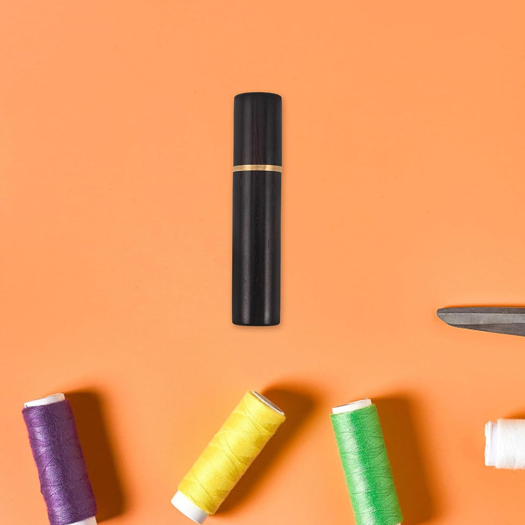 Metal Needle Holder Case with Screw on Lid for Sewing