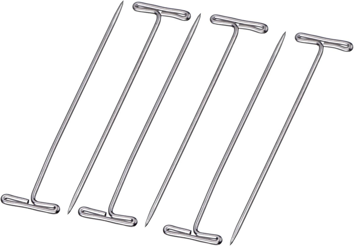 Mudder 100 Pack T-Pins for Wig 2 Inch Long Straight Sewing Pins
