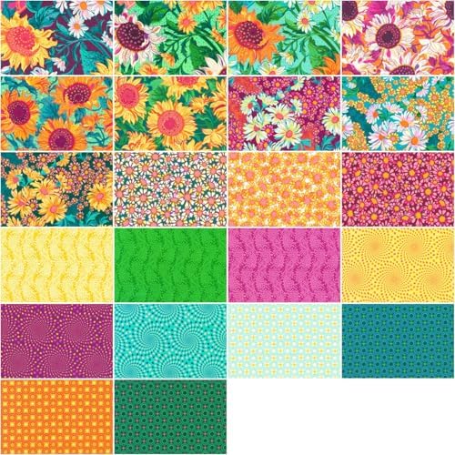 Lola & Bek Sunflower Sonata Roll Up 40 2.5-inch Strips Jelly Roll