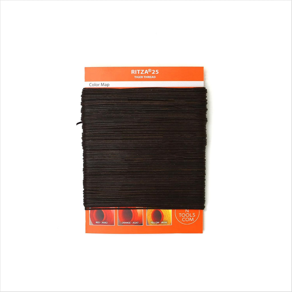 Brown 0.6mm RITZA 25 Tiger Thread for Leather Craft | Waxed Polyester