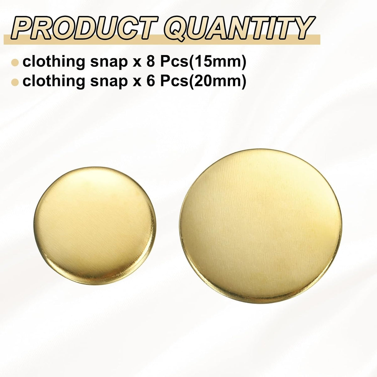 HARFINGTON 14pcs Metal Round Buttons 15mm/20mm Brass Sewing Craft