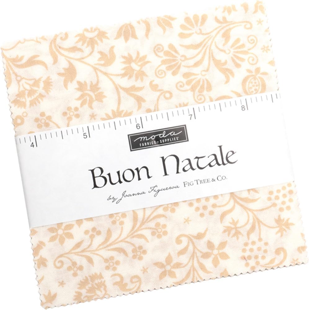 BUON Natale Charm Pack By Joanna Figueroa 5" Precut Fabric Squares
