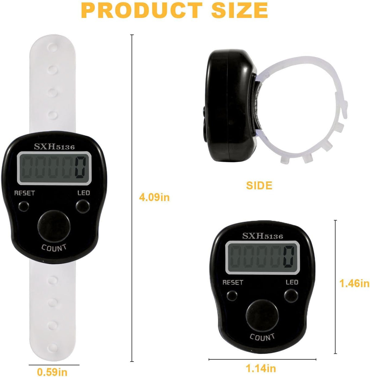 TESEAS Electronic Finger Counter, Digital Tally Counter Clicker with