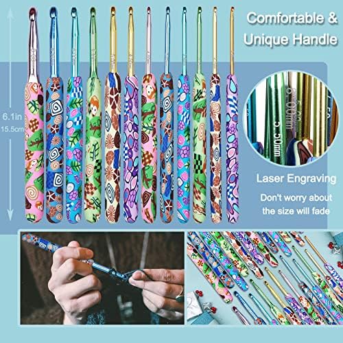 Coopay Metal Crochet Hook Set, 2.25mm-8mm
