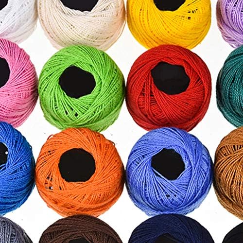 16 Roll Embroidery Thread Set - Assorted Colors Cotton Floss for Cross