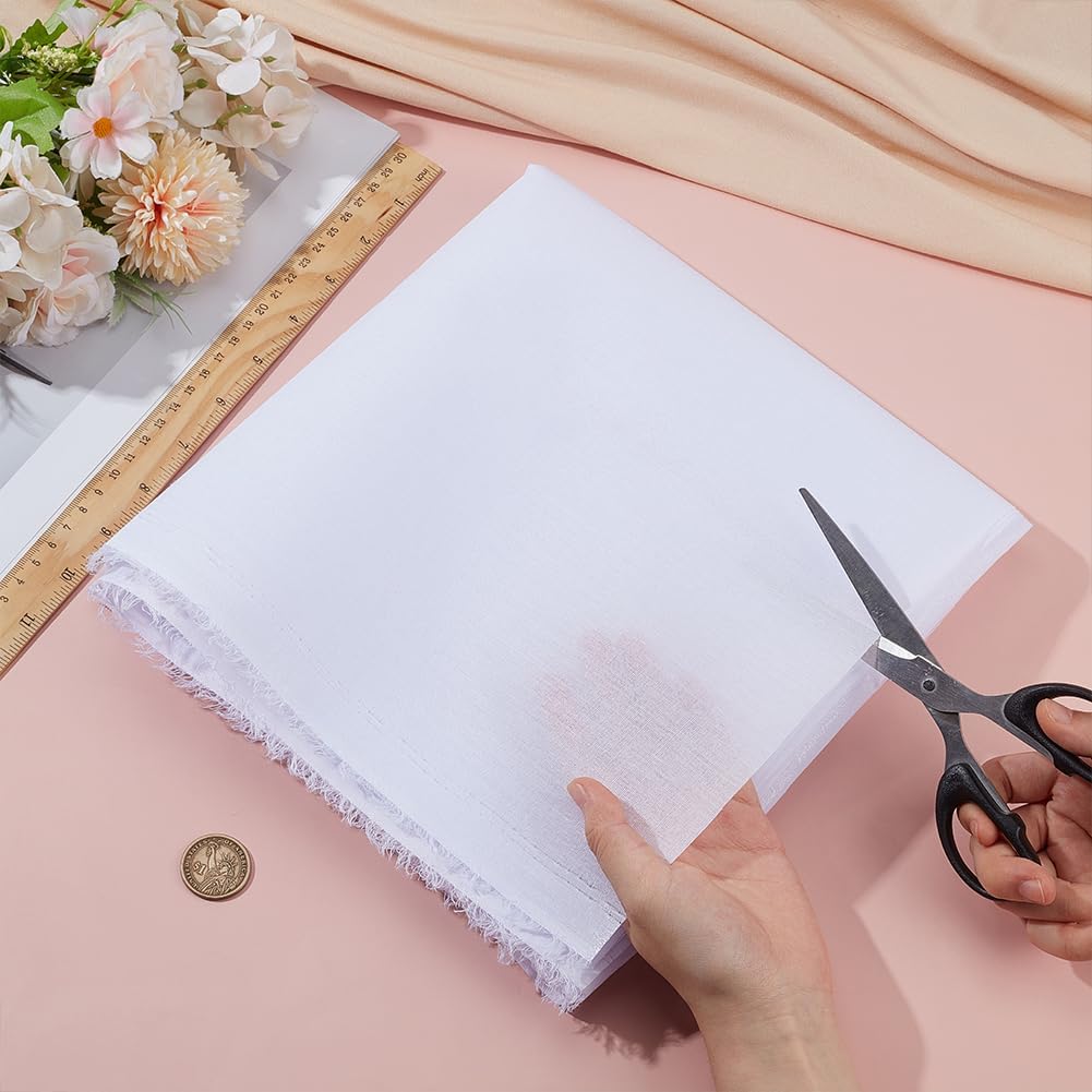 BENECREAT 39x45 Inch White Cotton Interfacing Fabric, Woven