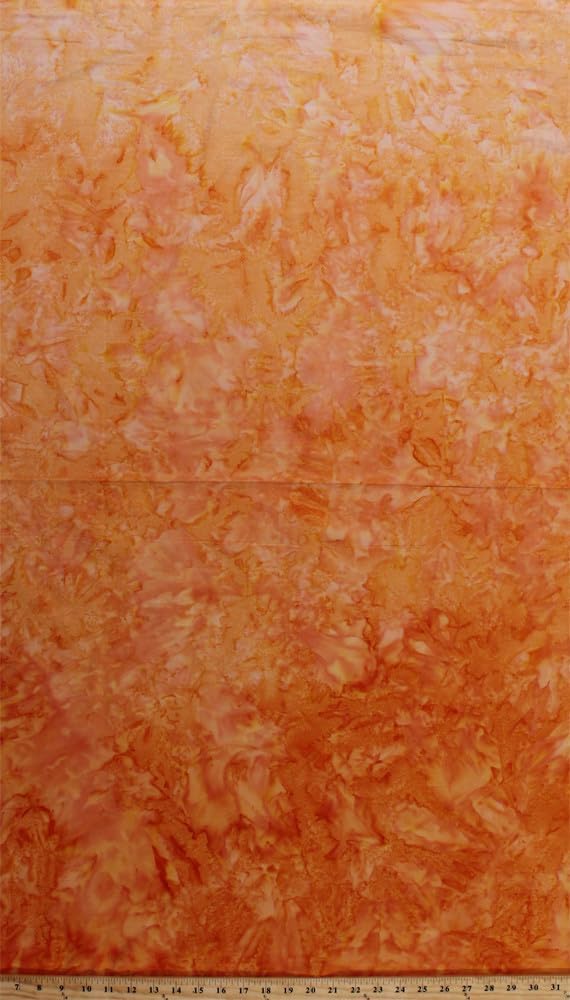 FlashPhoenix Quality Sewing Fabric – Batik Orange Ombre Gradations