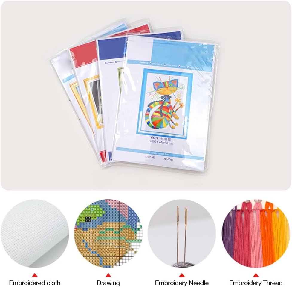 Vase Stamped Cross Stitch Kit for Adults - 11CT Printed Embroidery
