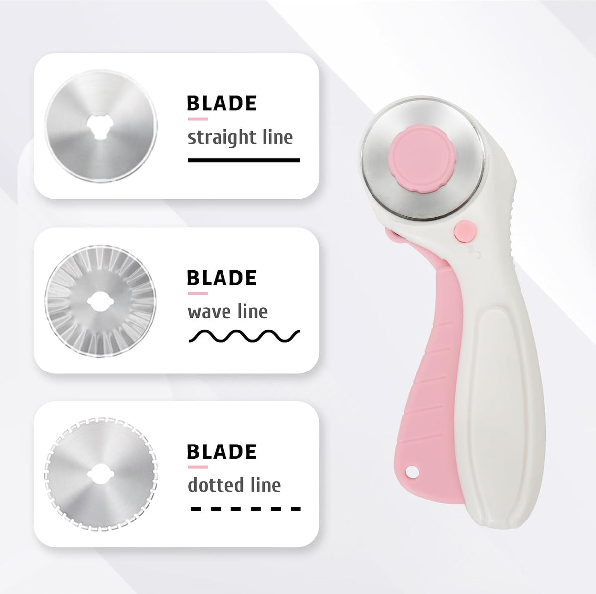MANUFORE Left-Handed Fabric Sewing Scissors and Rotary Cutter with