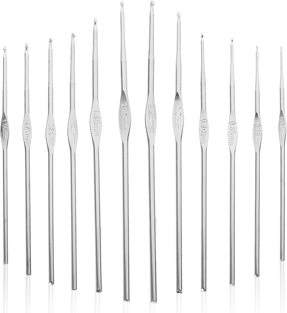 Veemoon 3 Sets Lace Crochet Hook Set, 12 Stainless Steel Needles