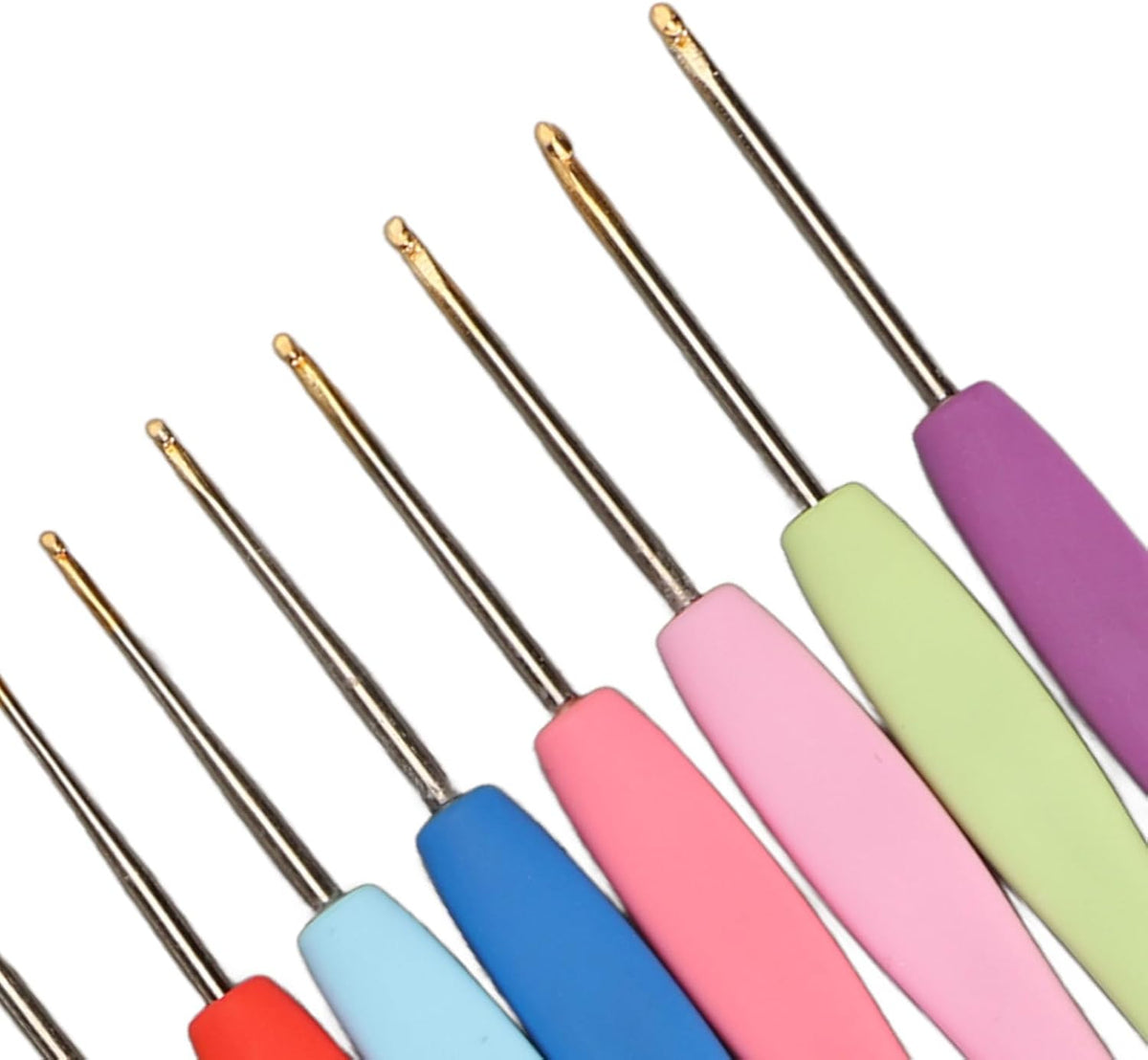 16PCS Ergonomic Aluminum Crochet Hooks Set with PU for DIY Hand