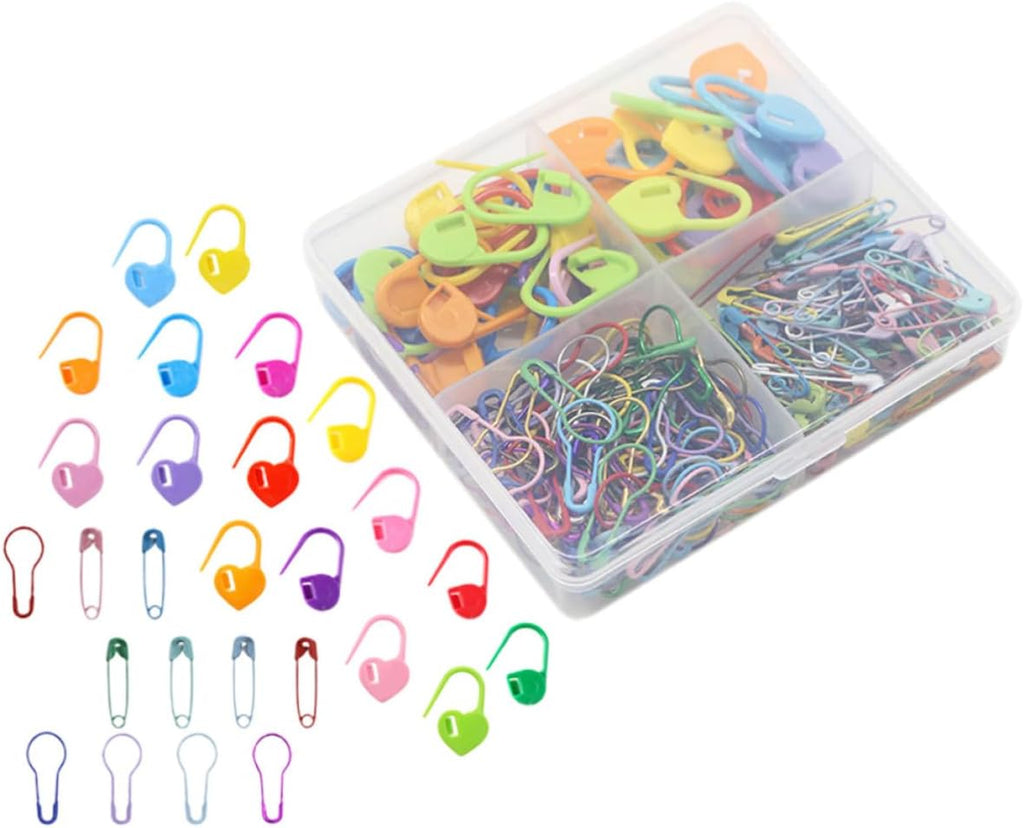 Angoily Heart Shaped Stitch Markers for Knitting Crochet, Colorful Set