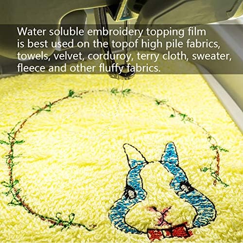 Seneme Water Soluble Stabilizer for Embroidery Topping Film 12" x
