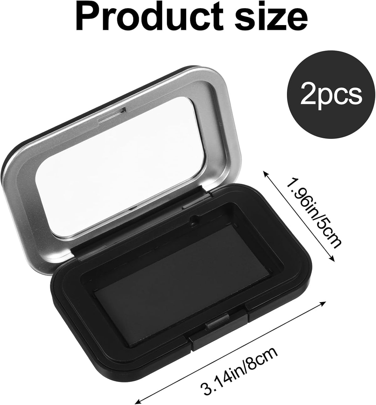 2Pcs Magnetic Needle Holder, Magnetic Needle Case with Clear Lid
