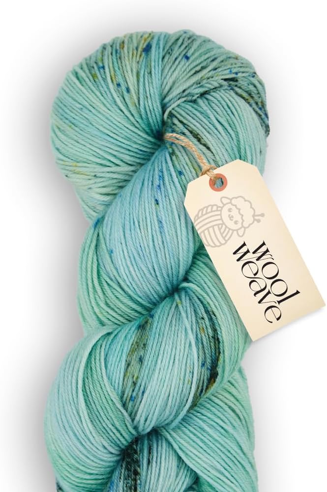 Woolweave Fingering Weight Yarn - Hand Dyed Variegated Sock Yarn, 75%
