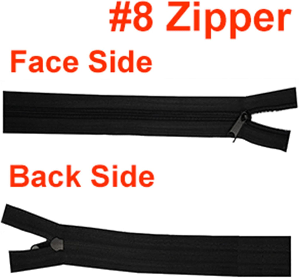 #8 Zippers Nylon Coil Zippers by The Yard Bulk, 360 Inch 10 Yards Bulk