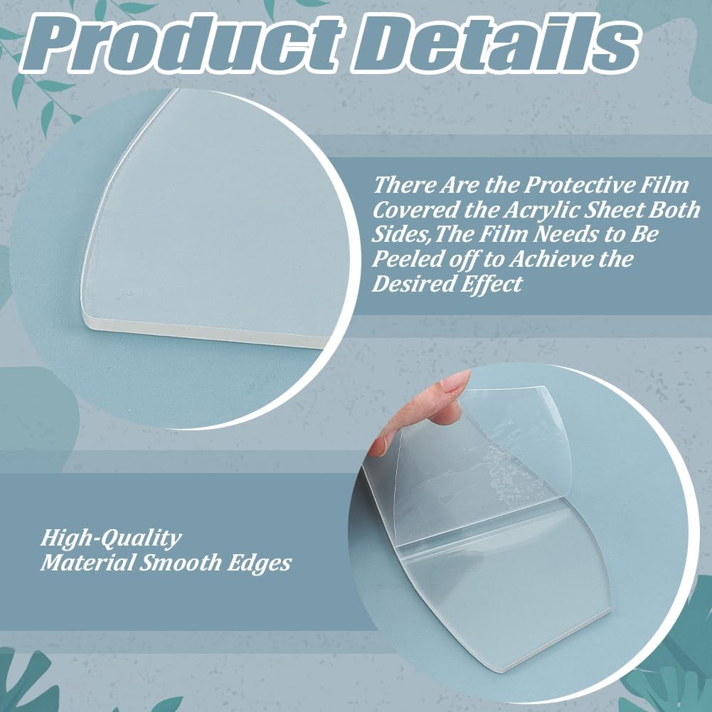 5Styles Acrylic Quilting Templates, 5pcs Clear DIY Patchwork Sewing
