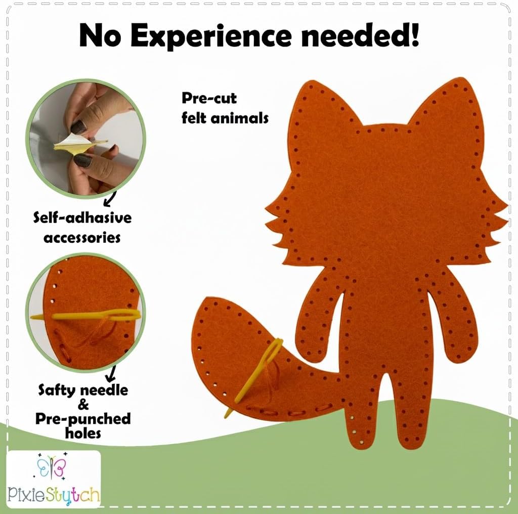 Sewing Kit for Kids - Sew & Create 6 Adorable Woodland Projects - Fun