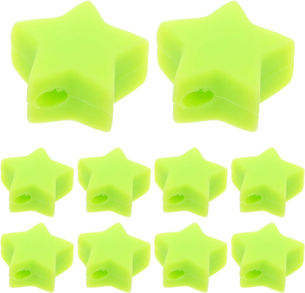OATIPHO 10pcs Star Knitting Needle Stoppers Silicone End Caps