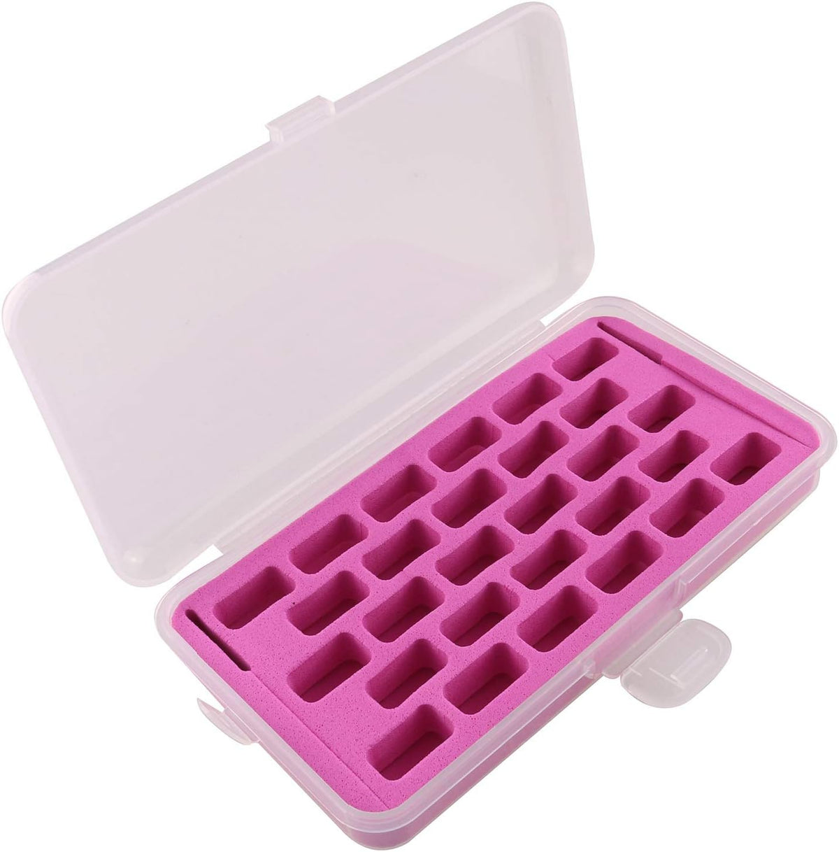 JCBIZ 28 Grid Bobbin Storage Box 179x89x32mm Pink Sewing Thread