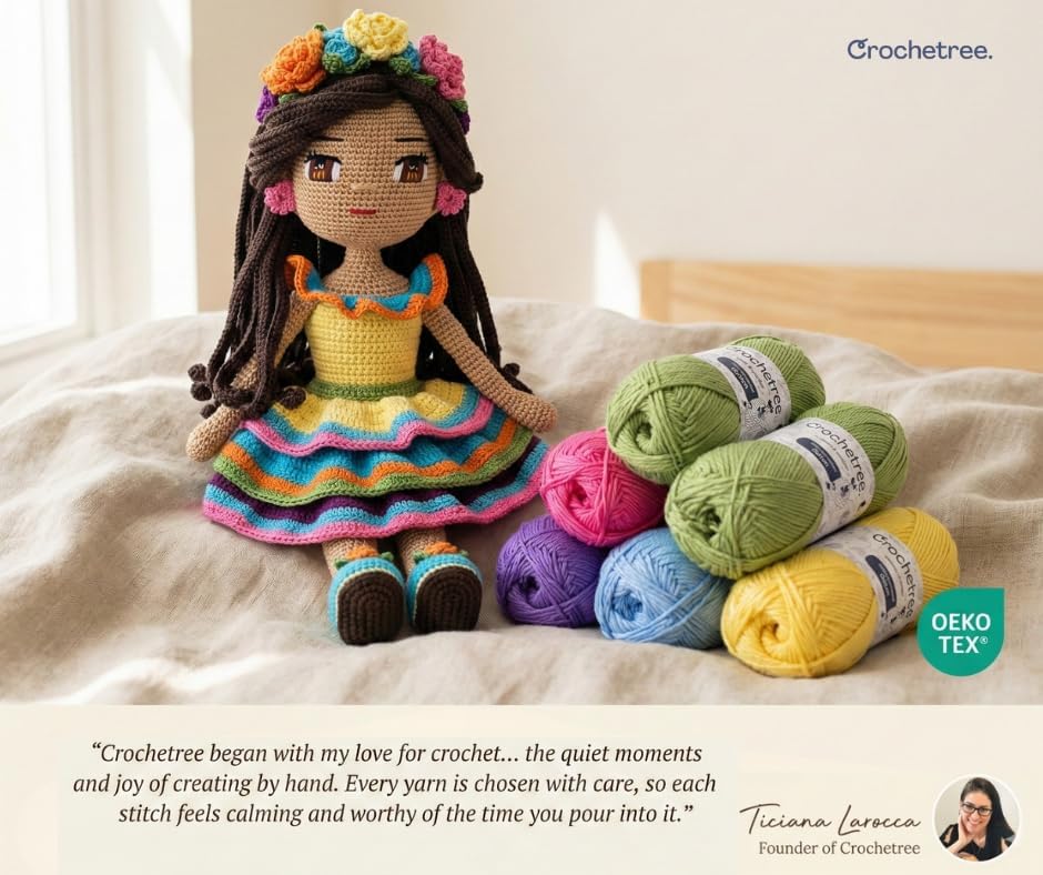 Mercerized Cotton Yarn for Crochet & Knitting – Fingering Weight