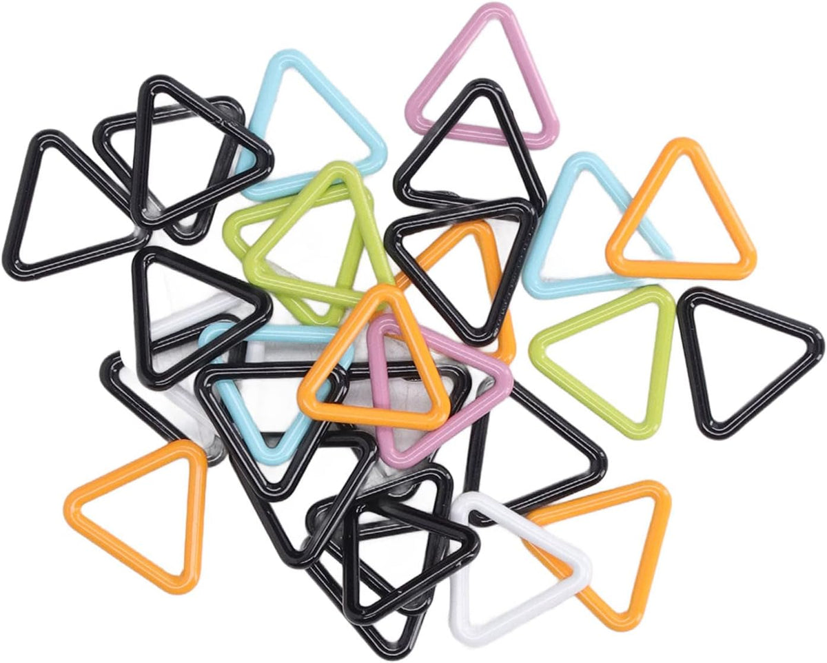 Geometric Stitch Markers, Metal Crochet Knitting Locking Clips Bright