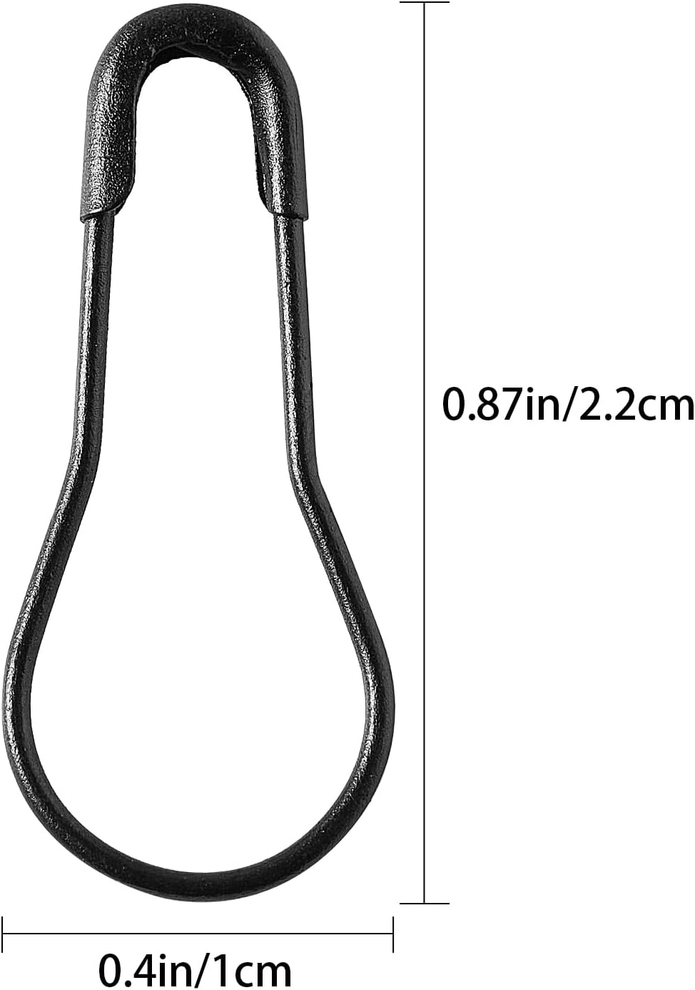 Black Bulb Pins 0.8" Safety Bulb Pin,Gourd Safety Pin Metal Calabash
