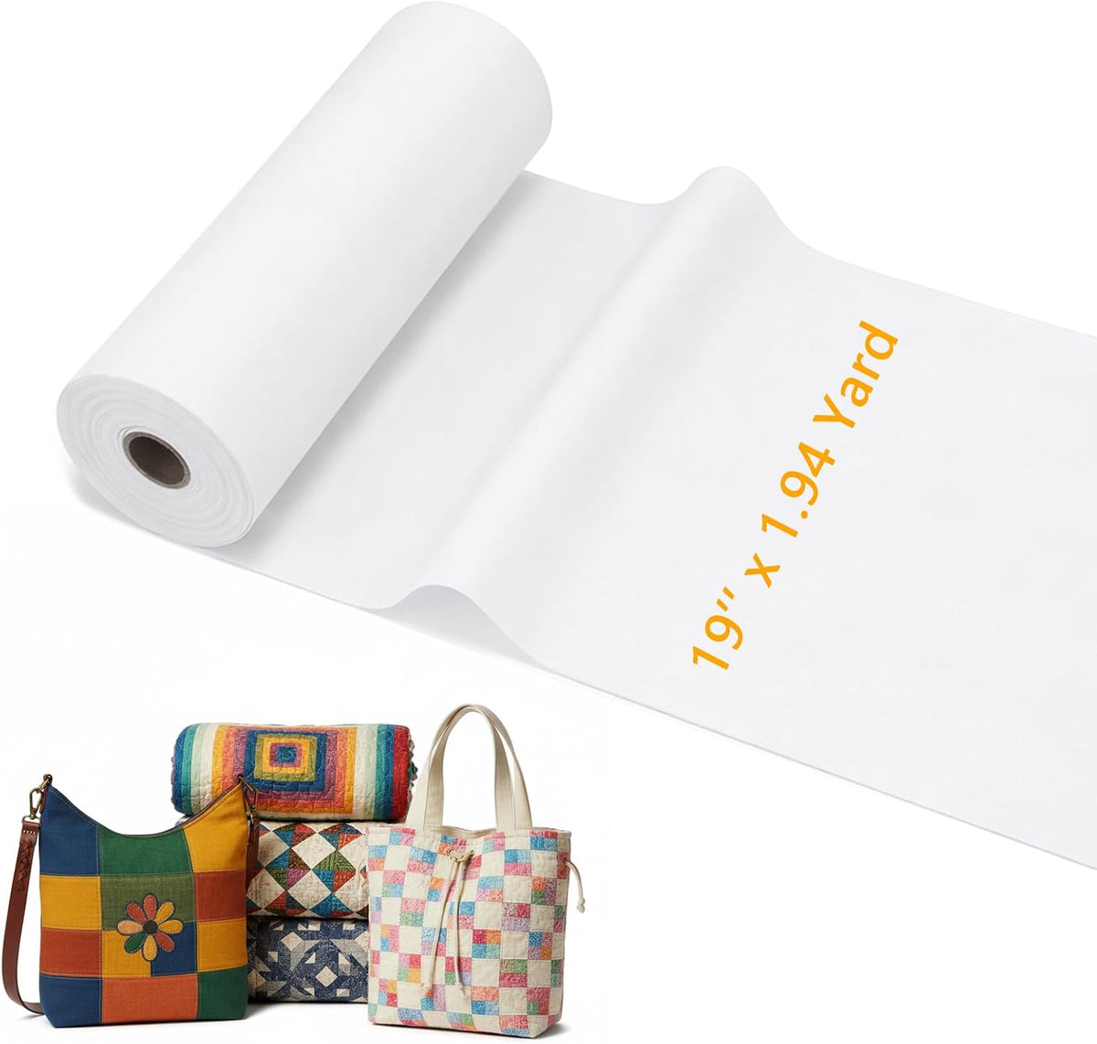 BrightRow Double Sided Foam Interfacing Stabilizer, White, 19''
