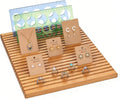 NBEADS 22-Slot Wooden Quilting Ruler Stand, 13.8x11.5x0.6 Inch