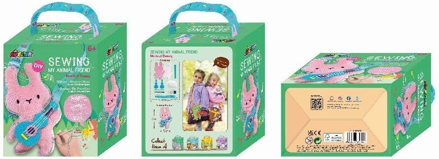Avenir 6301815 DIY Sewing Kit, Sewing Rabbit with Guitar, Neck Animal