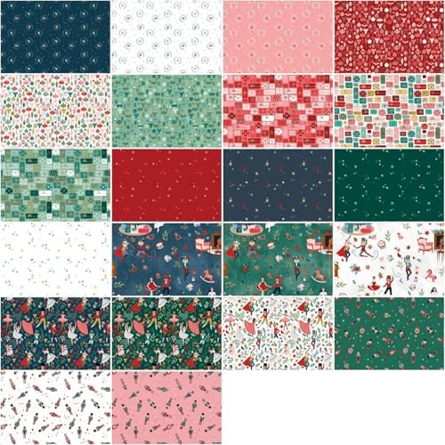 Jennifer Long Nutcracker Tradition 22 Fat Quarters Riley Blake Designs