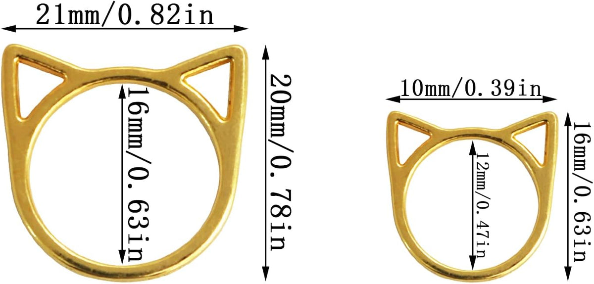 Knitting Marker yyangz 30PCS Gold Zinc Alloy Cat Shape Crochet Stitch