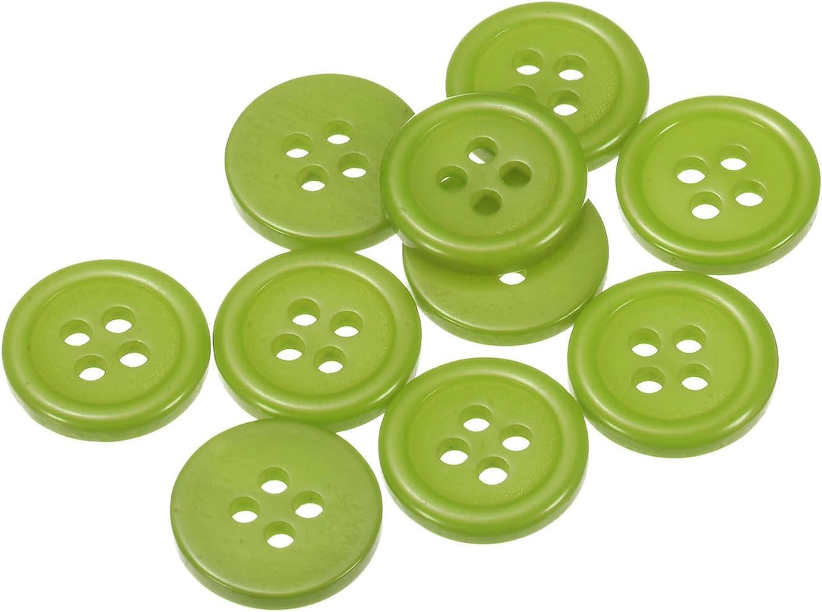 HARFINGTON 10pcs 20L Sewing Buttons 1/2"(12.5mm) Resin Round Flat