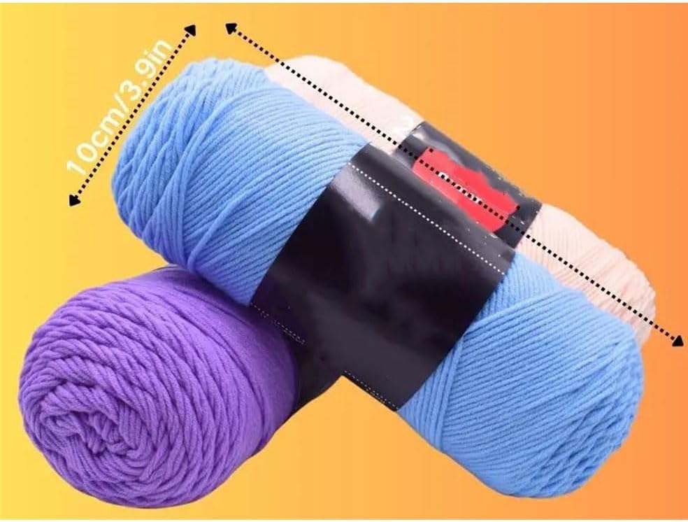 570G Multicolored Acrylic Yarn, 3 Balls, Soft Yarn For Crochet And