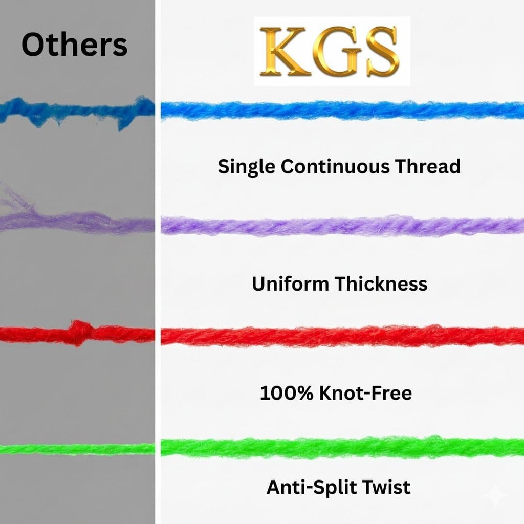 KGS Acrylic Yarn Pack | Soft Acrylic Knitting Yarn | 4 × 50g Skeins