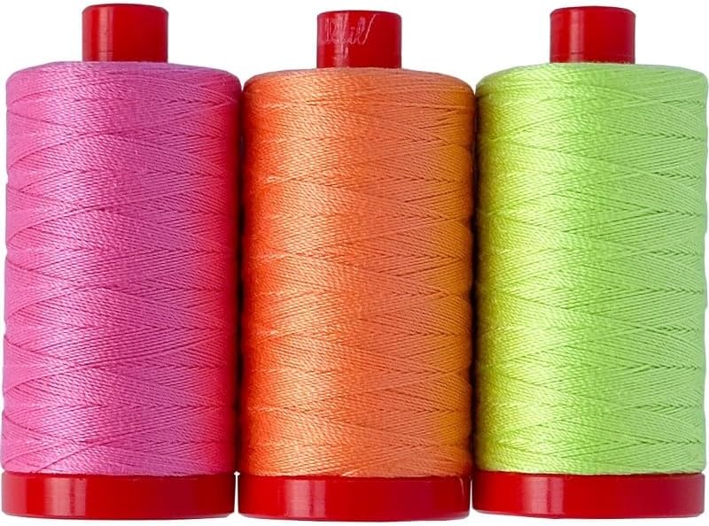 Aurifil Designer Collections 3 Large Spools 100% Cotton 12wt