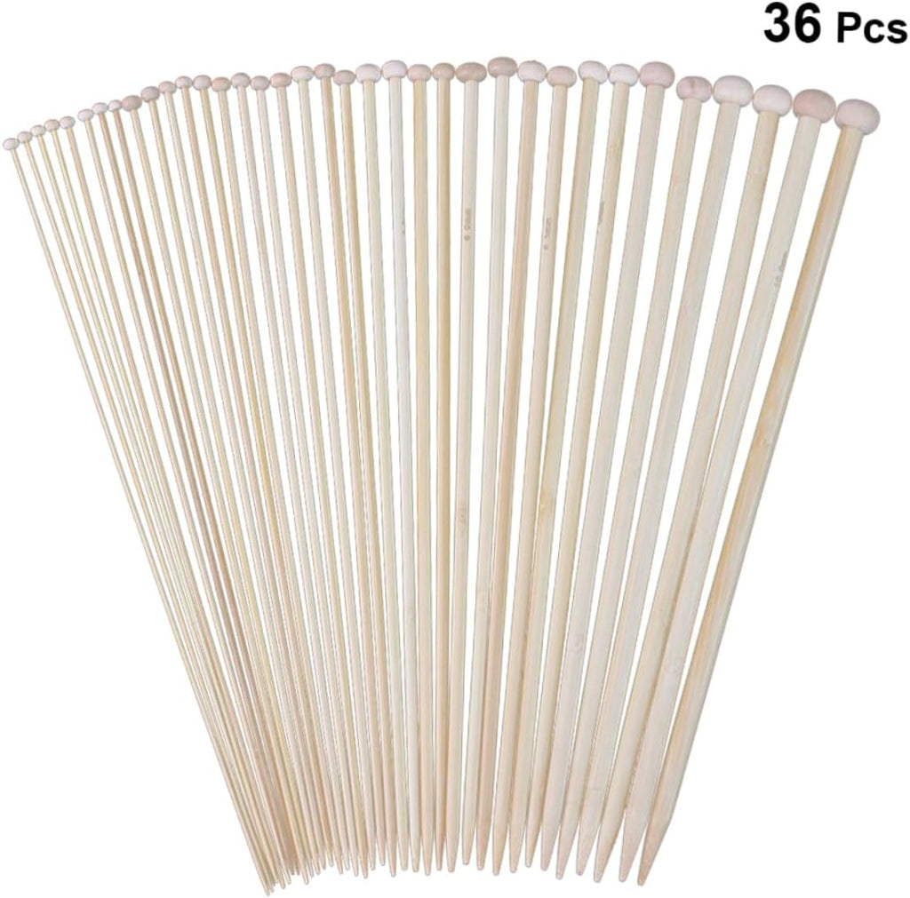 36 Piece Single Pointed Knitting Needles Set for DIY