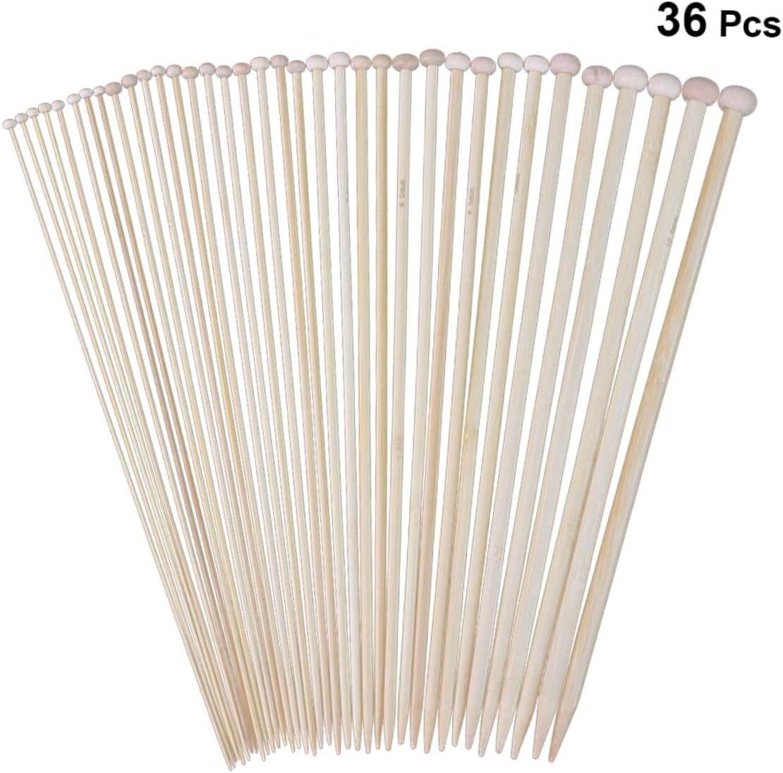 36 Piece Single Pointed Knitting Needles Set for DIY