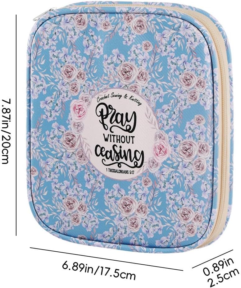 Crochet Hook Case,Portable Zipper Storage Organizer Bag for Crochet