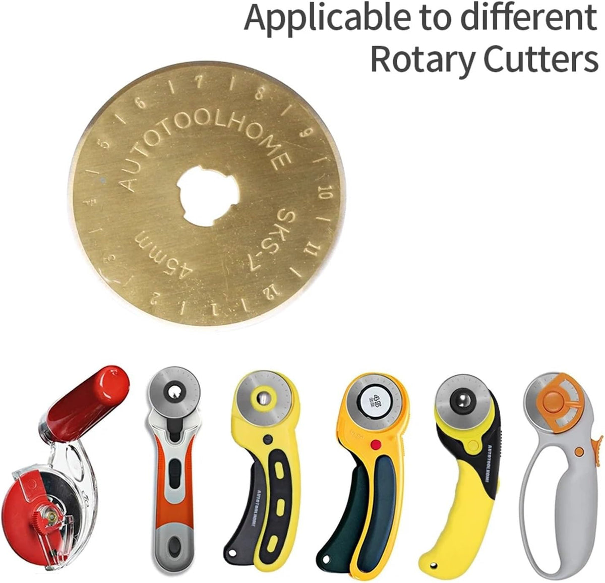 Rotary Cutter Blades 50 Pack Coated Rotary Cutter Blades 45mm Fits