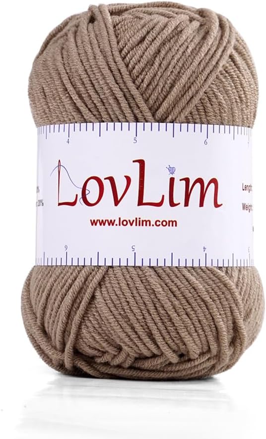 Yarn Pack, 6 skeins of 50g Each, Soft Cotton Yarn for Crochet and