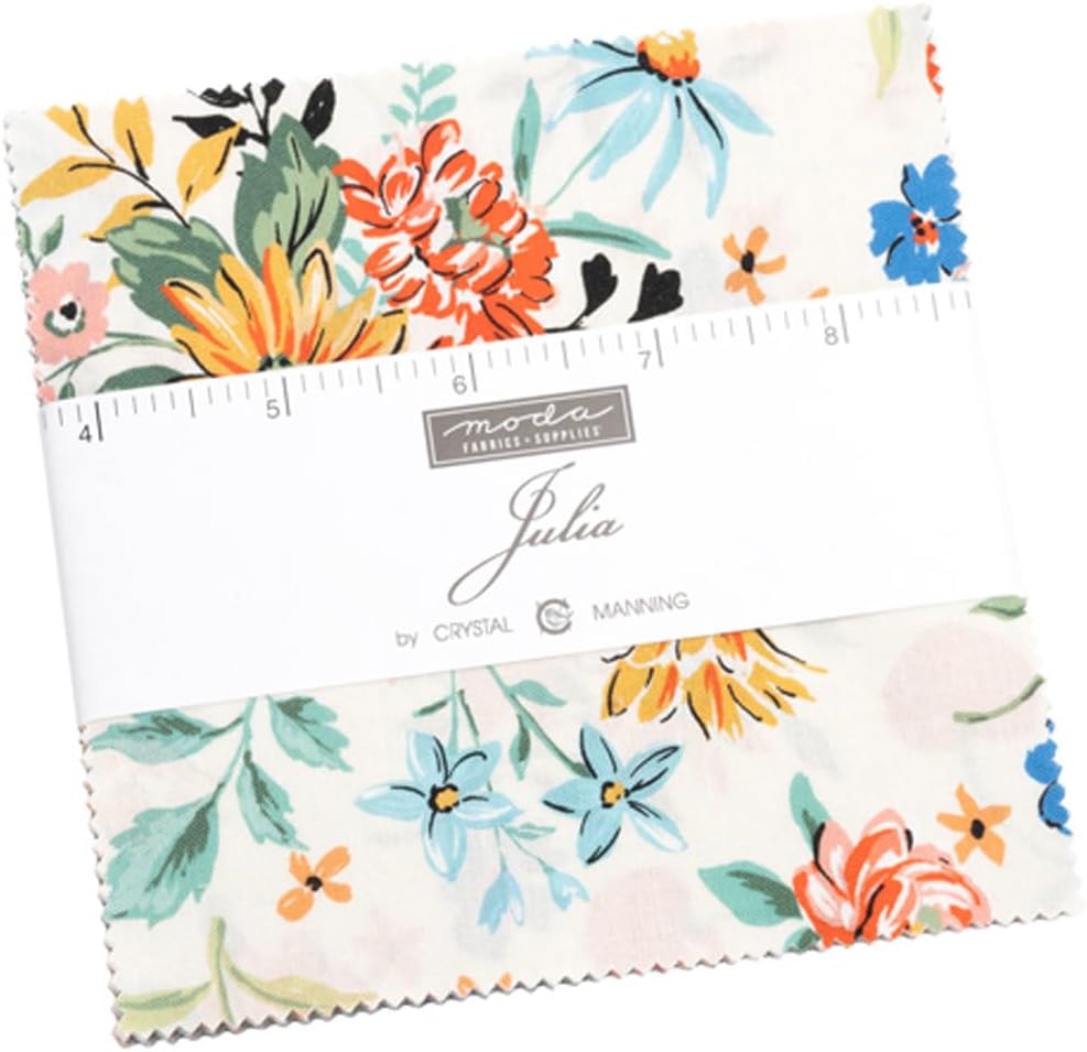 Julia Charm Pack By Crystal Manning 5-inch Precut Fabric Squares