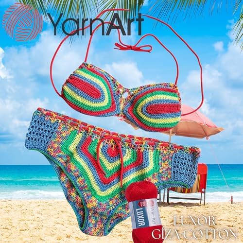 YarnArt Luxor Mercerized Cotton Yarn – 100% Giza Cotton, Smooth