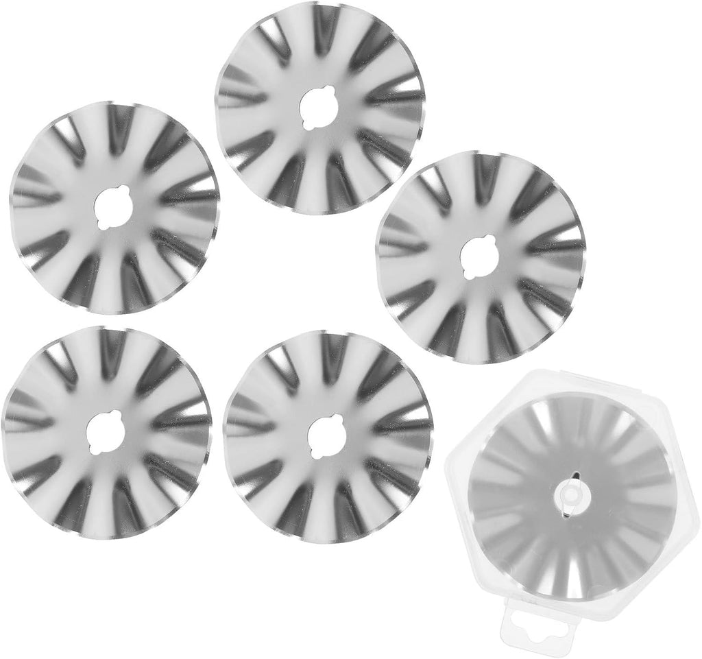 5pcs Rotary Cutter Blades for Fabric, Stainless Steel 45mm Replacement