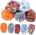 Multi Color Cotton Yarn 10 Rolls for Crocheting and Knitting Xmas