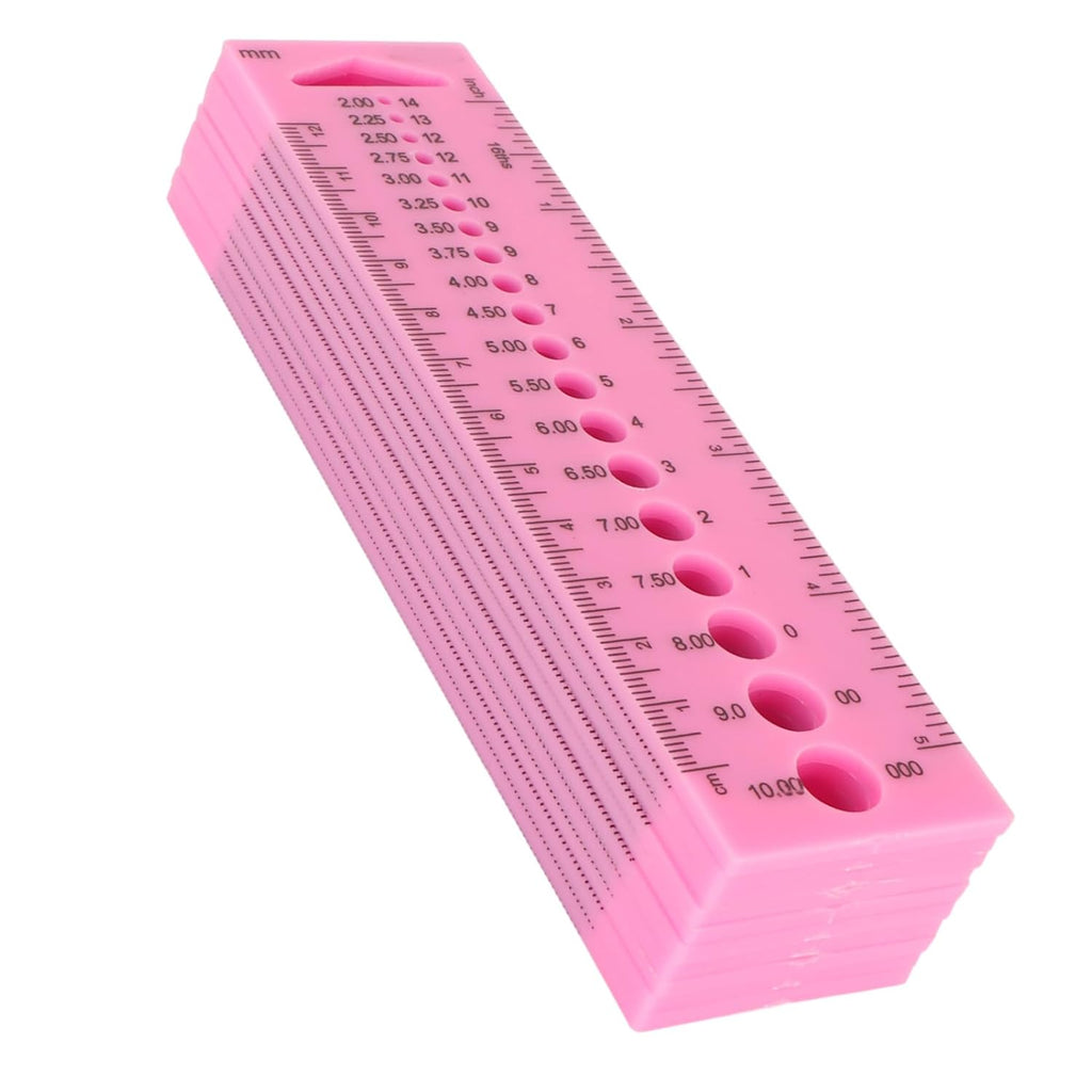 Zerodis Knitting Tools Accessories Gauge Knitting Needle Sizer Gauge